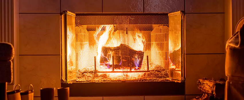 Mendota Hearth Landscape Fireplace Installation in Del City, Oklahoma