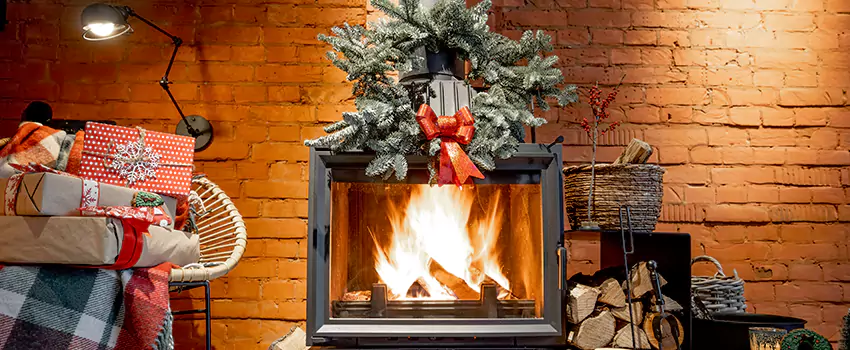 Travis Industries Linear Gas Fireplace Installation in Del City, Oklahoma