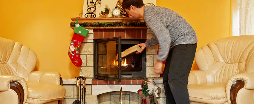 Rusted Metal Fireplace Restoration in Del City, Oklahoma