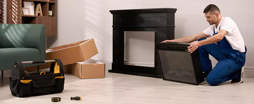 Old Rusted Metal Fireplace Repair And Replacement in Del City, OK